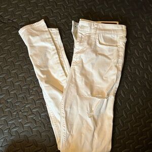 Hollister Women's White Ripped Jeans NWOT